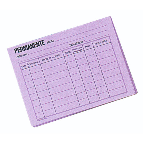 Sibel Registratiekaart voor Kleur&Perm Mallow 50 stuks